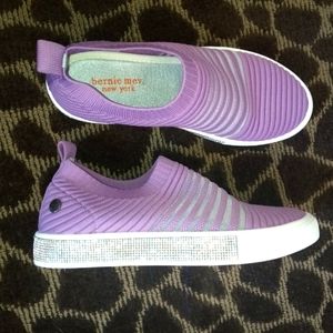 Bernie Mev. Slip On Purple Rhinestone Detail Sneakers - 40